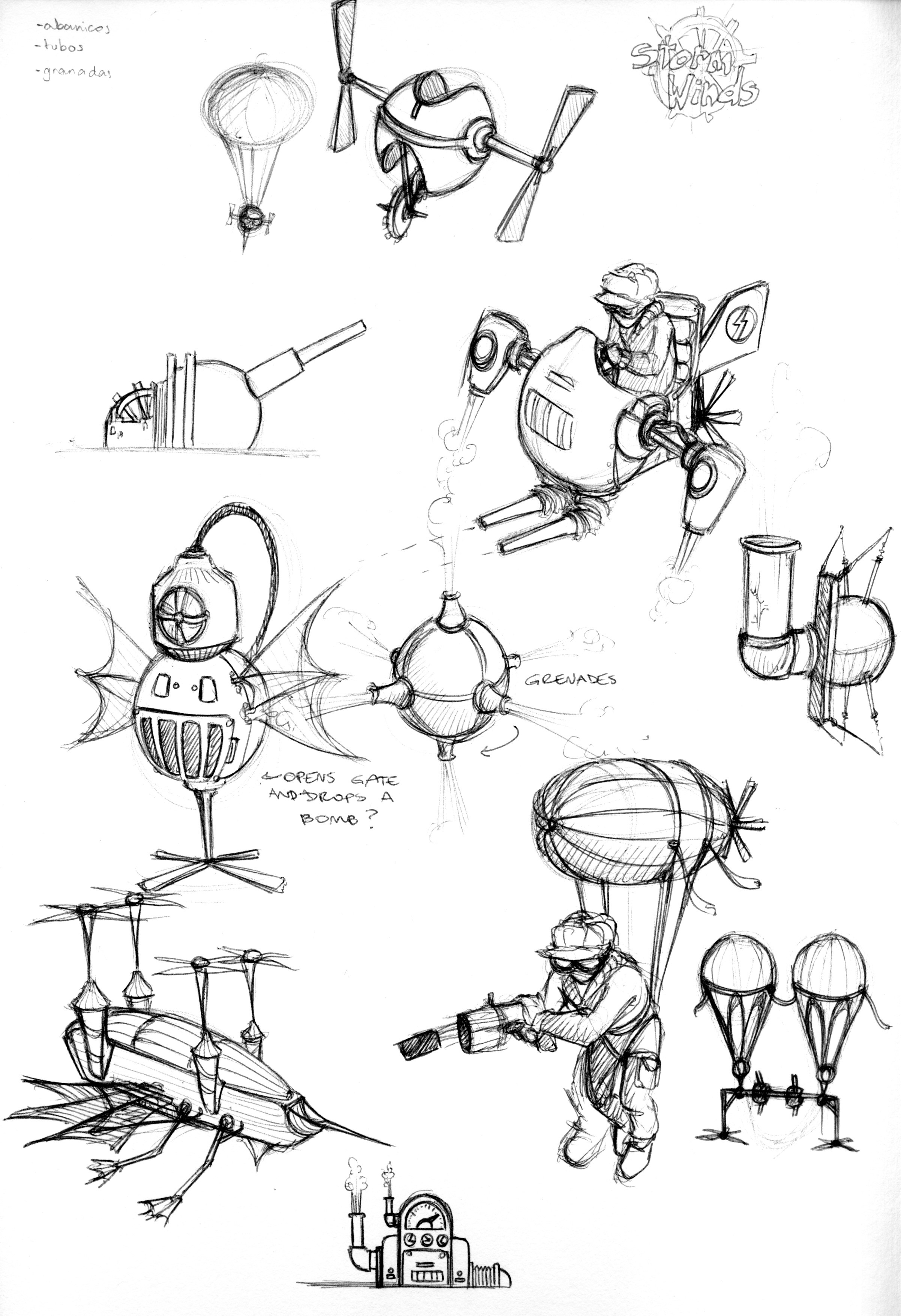 concept art for flying machines
