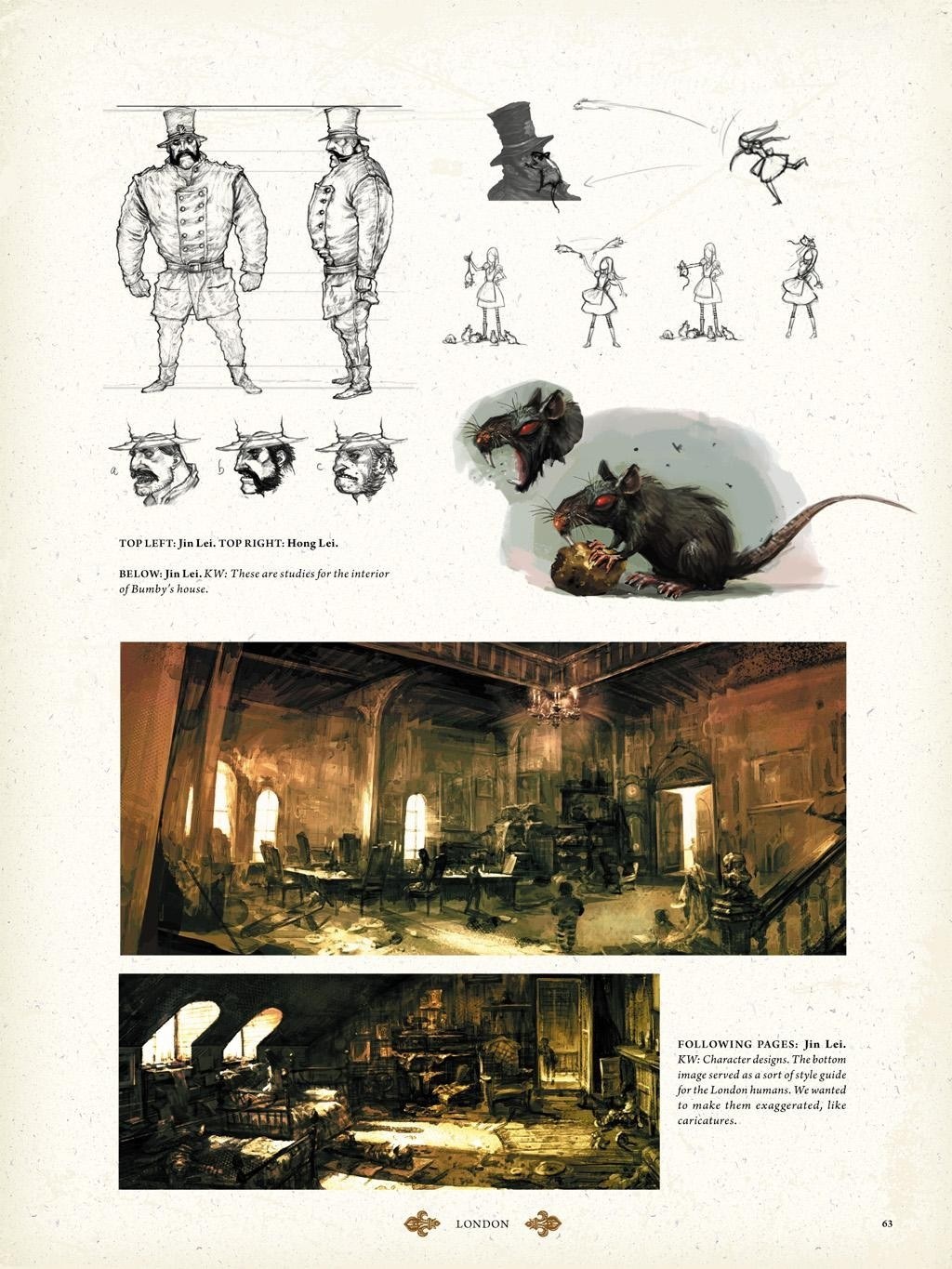 Concept art for London characters
