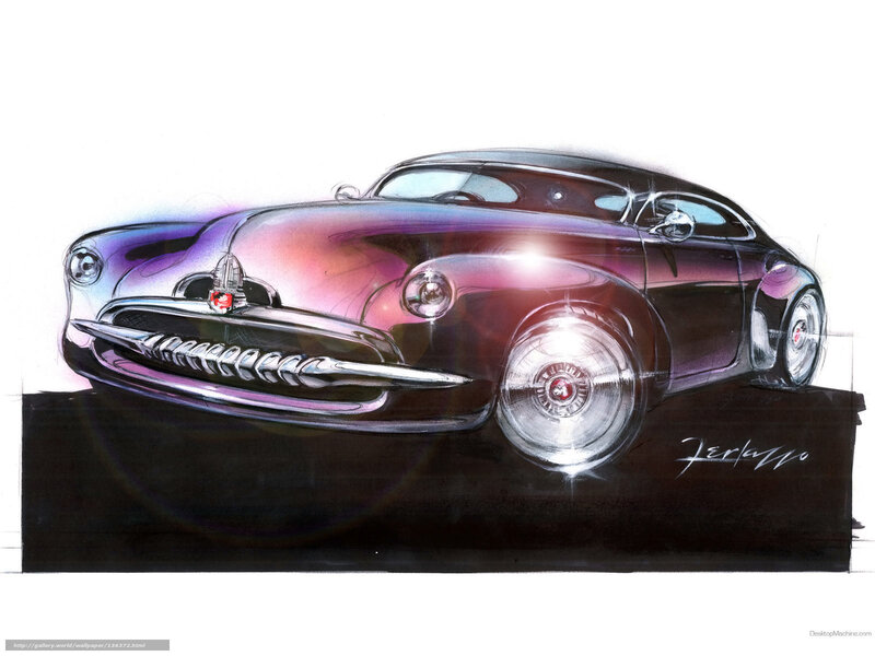 Concept art of a classic car