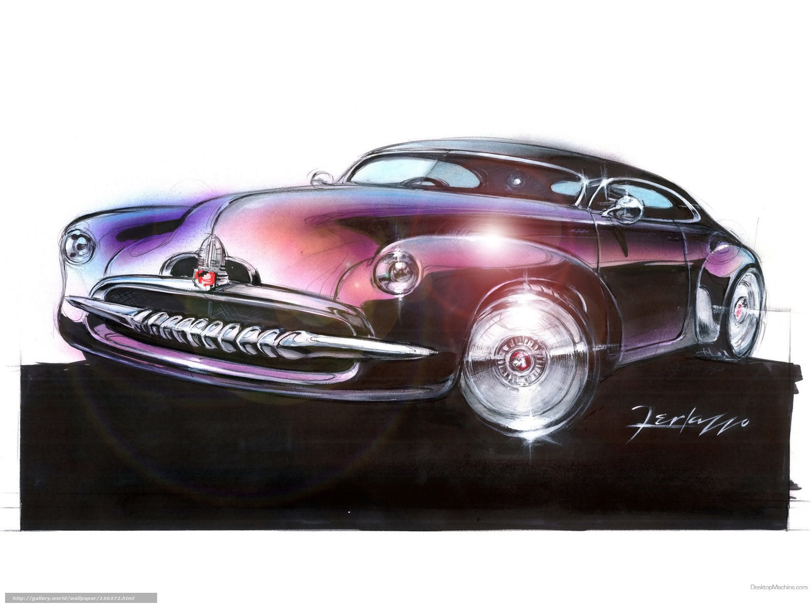 Concept art of a classic car