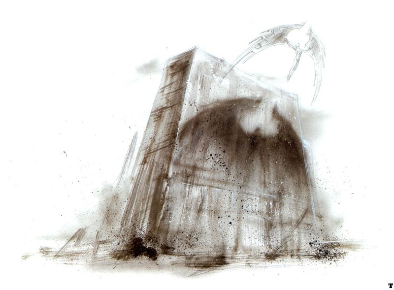Concept art of a dark figure