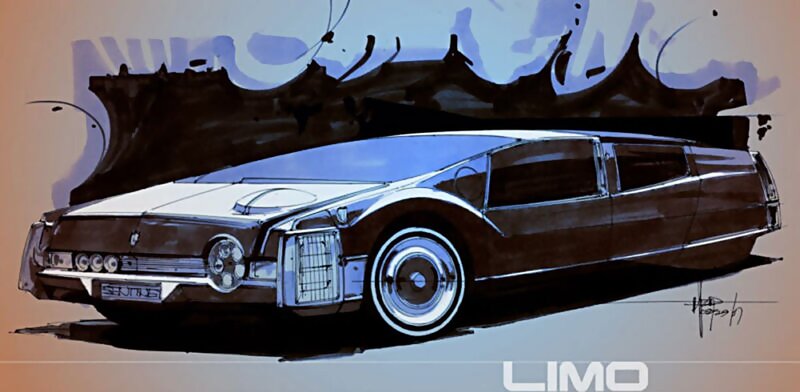 Concept art of a limousine