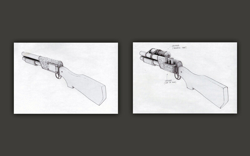 Concept art of a shotgun