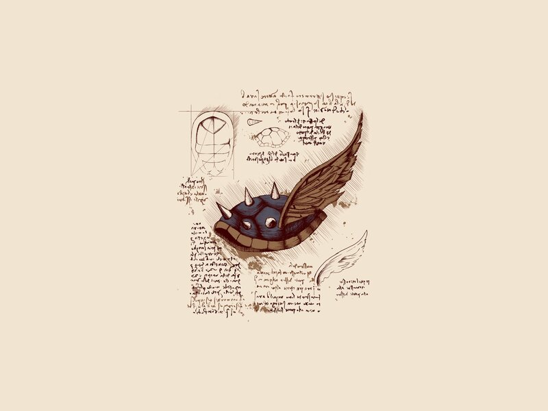 concept art of a winged turtle