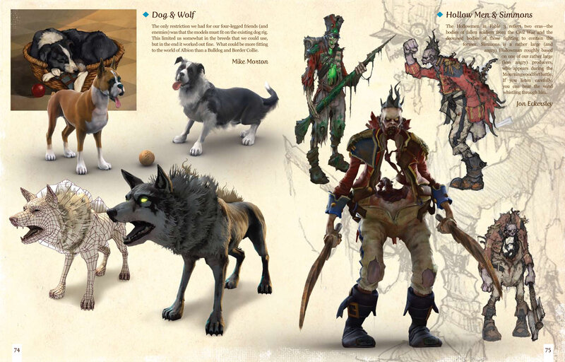 Concept art of dogs and Hollow Men