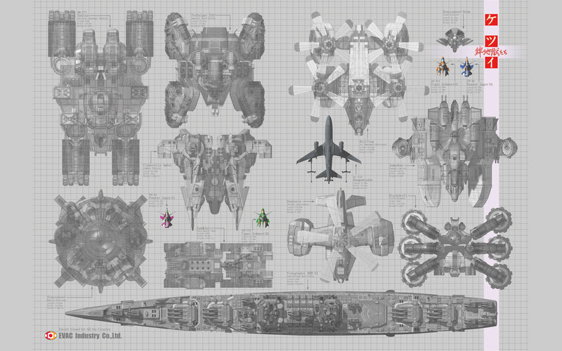 Concept art of futuristic warships