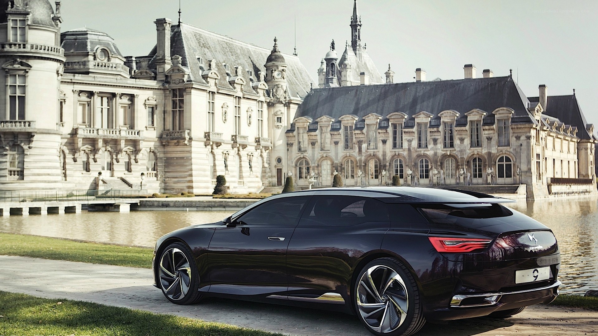 Concept car at a chateau