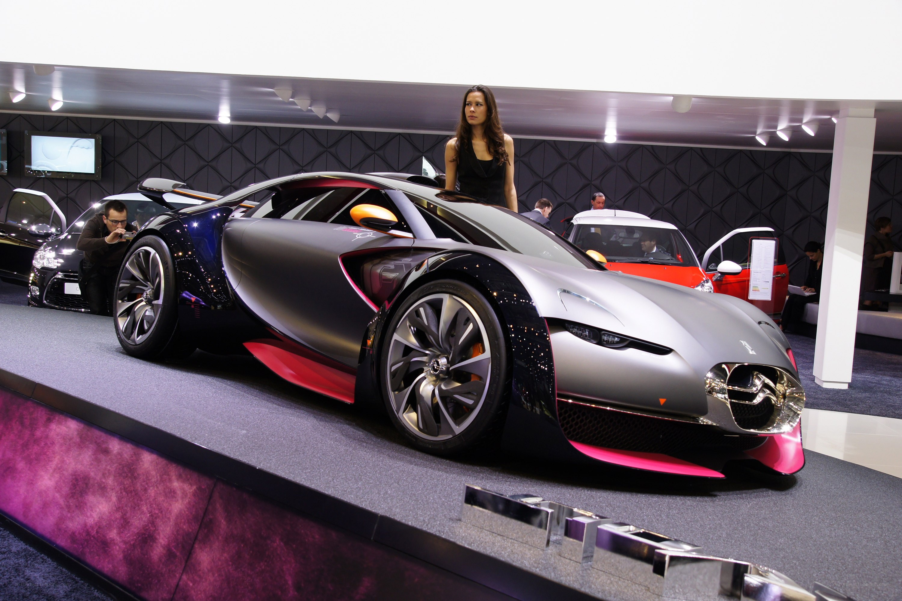 Concept car at auto show