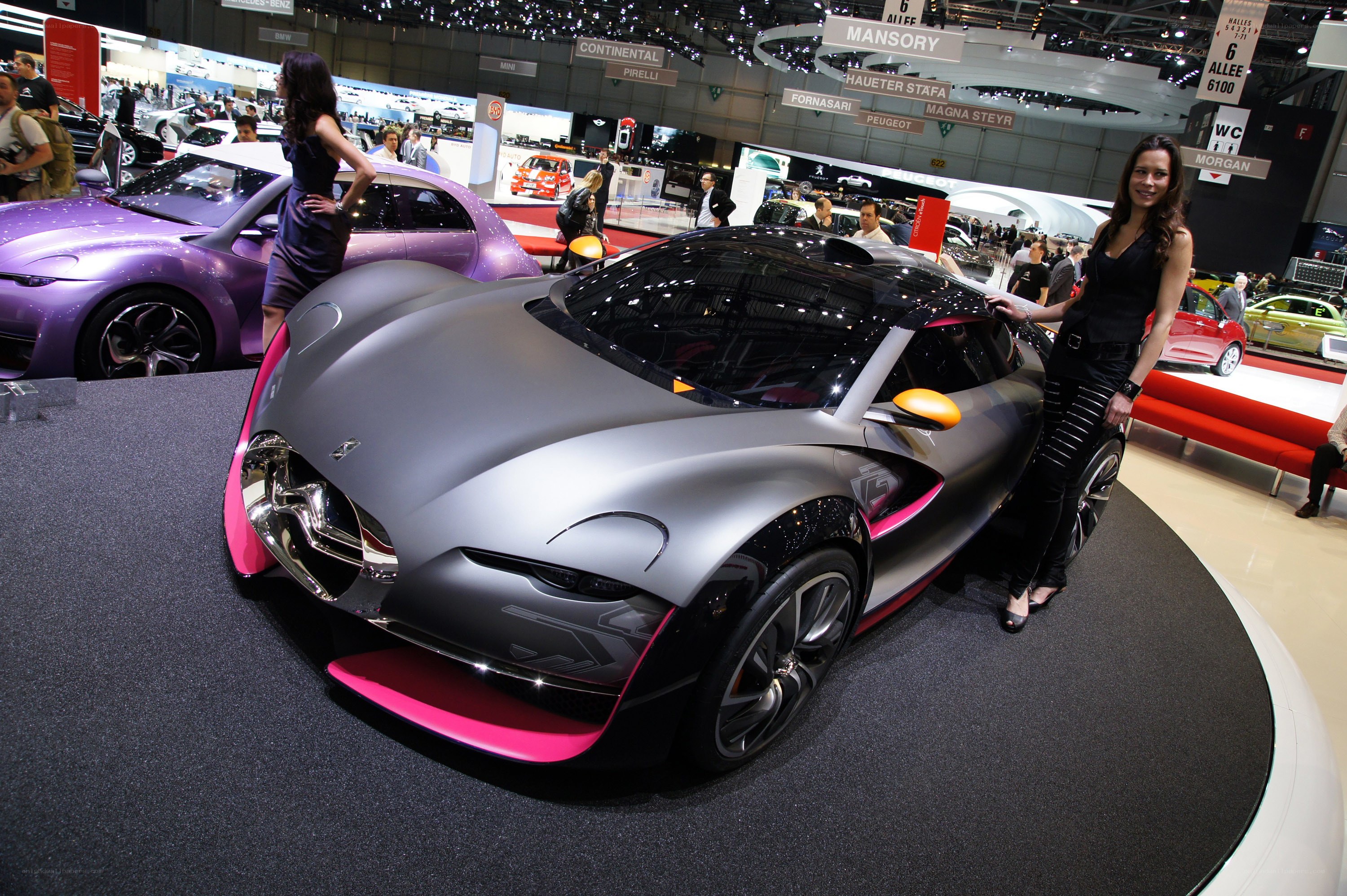 Concept car at auto show