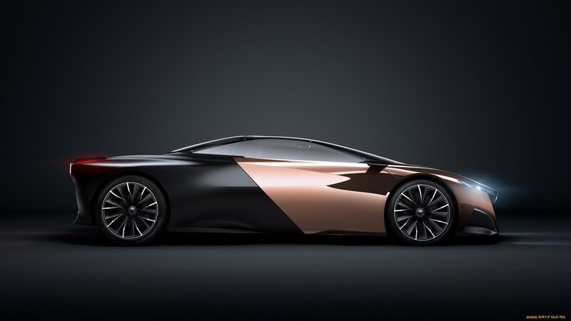 Concept Car — Black, Dramatic, 3d Render, Wheels