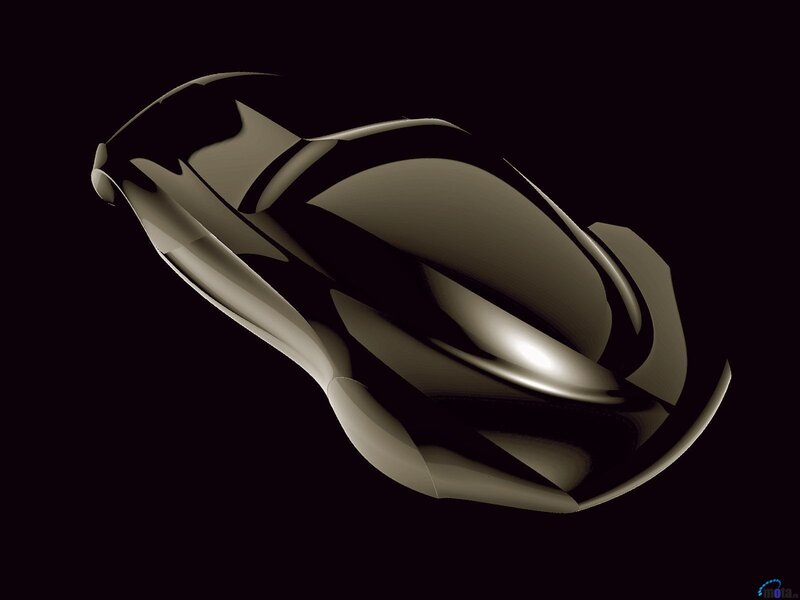 Concept Car Design — Black, Dramatic, 3d Render