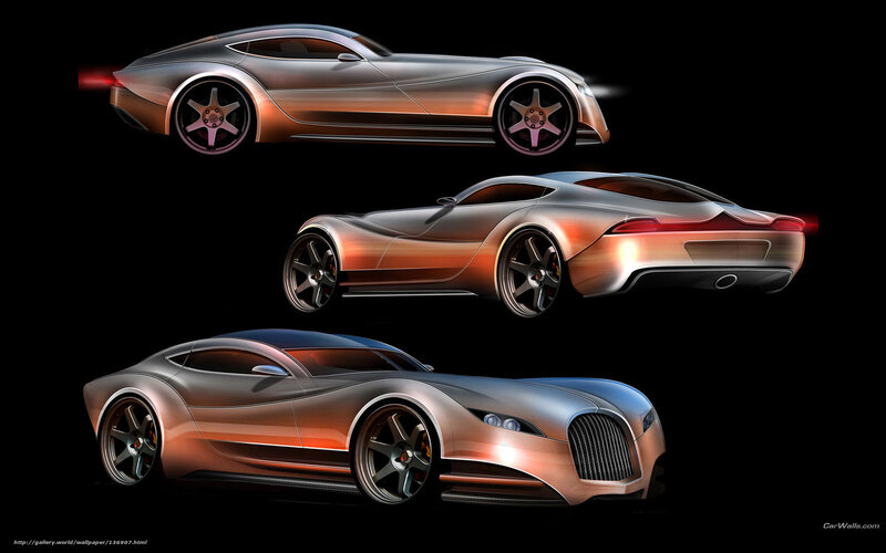 Concept Car Design — Silver, Dramatic