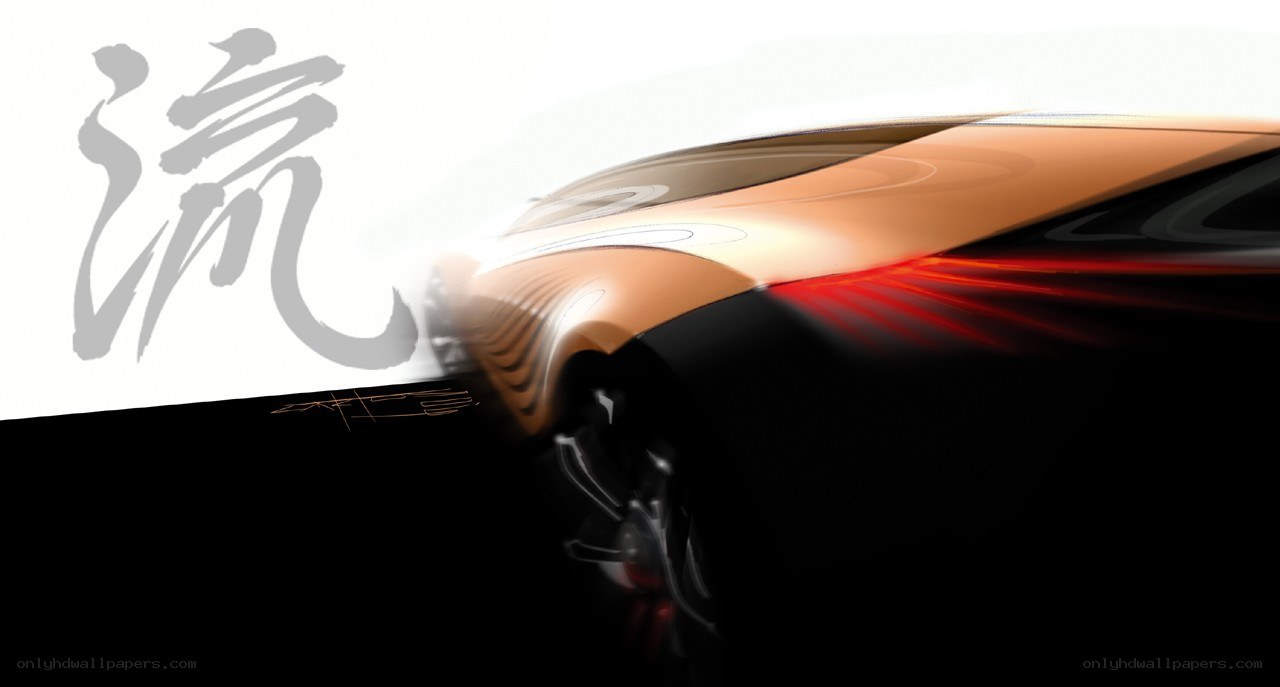 Concept car design sketch