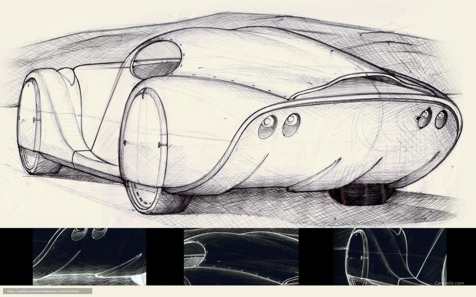 Concept car design sketch
