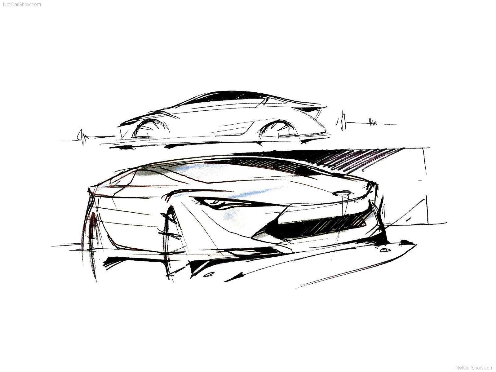Concept car design sketches