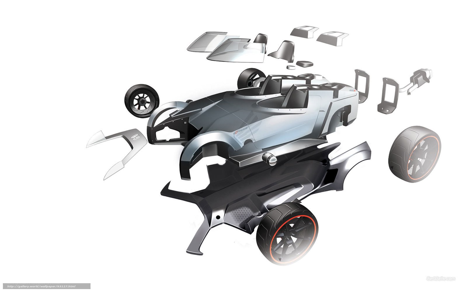 concept car exploded view