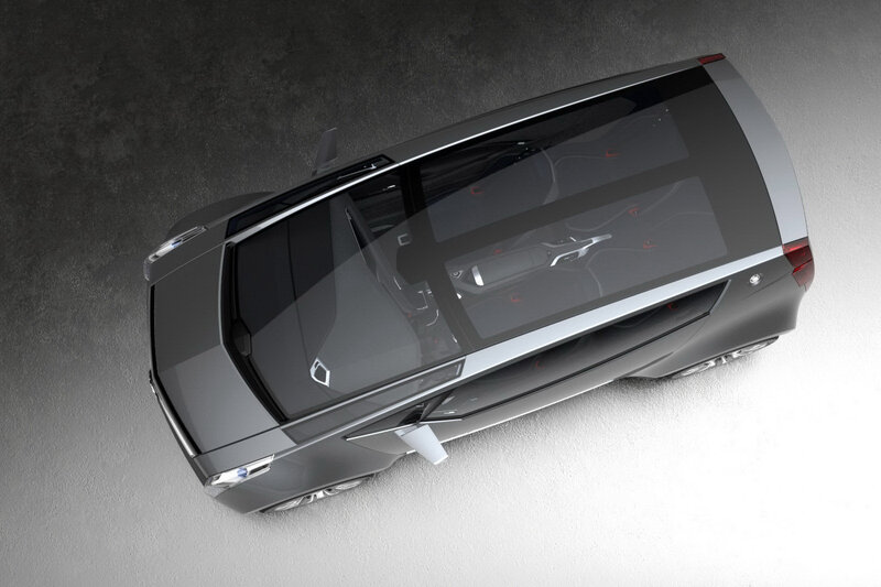 Concept Car from Above — Gray
