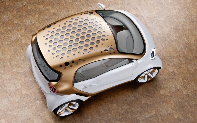 Concept Car from Above — White