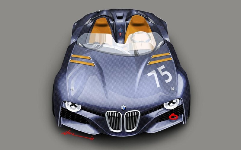 Concept Car Front View — Blue