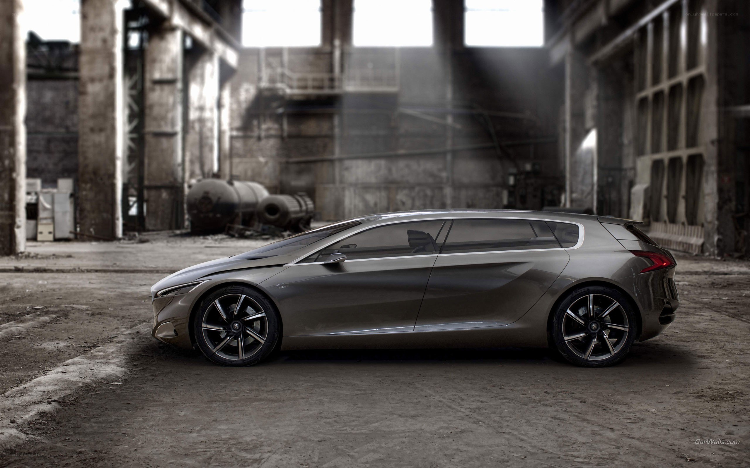 concept car in industrial setting