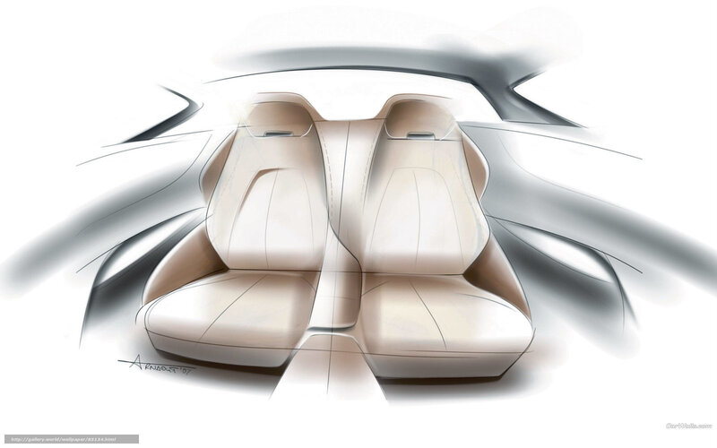 Concept car interior sketch