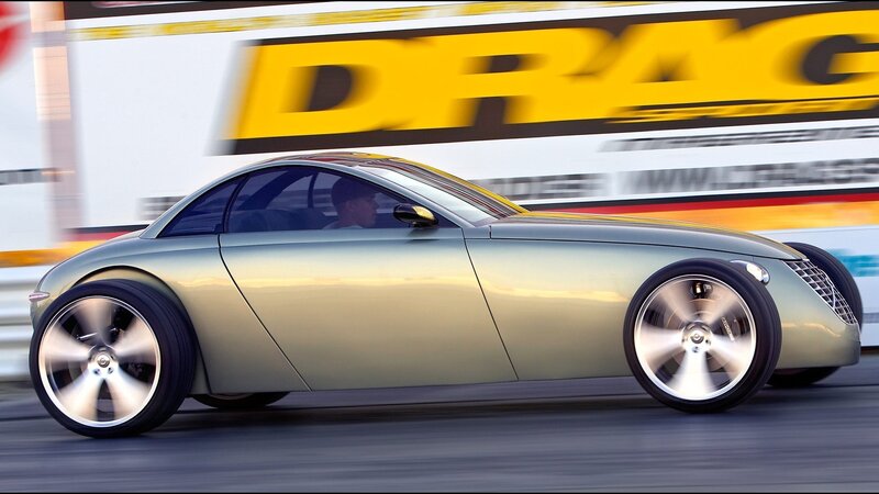 Concept car on a racetrack