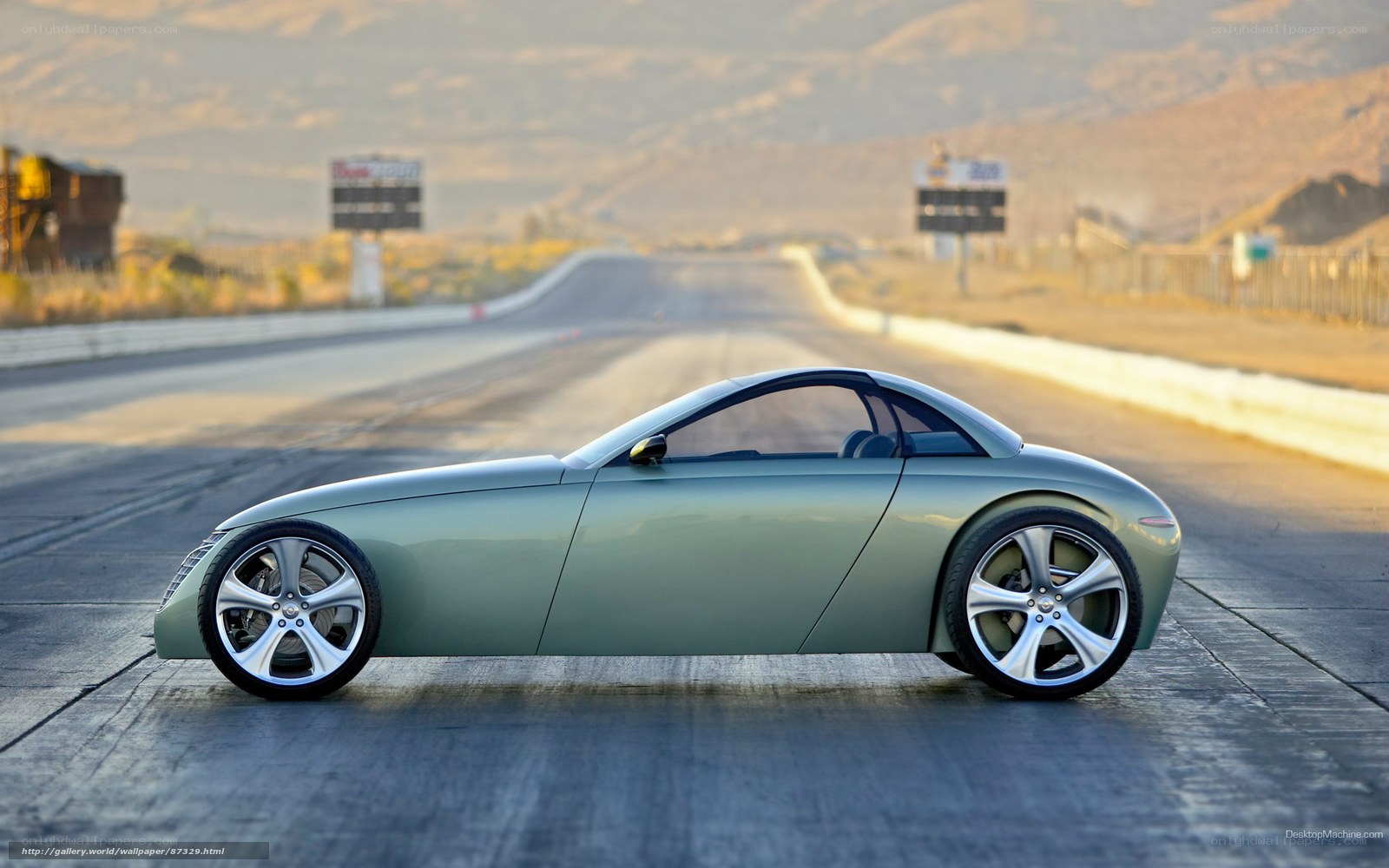 Concept car on a racetrack