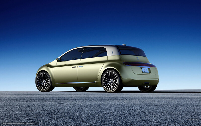 Concept car on asphalt