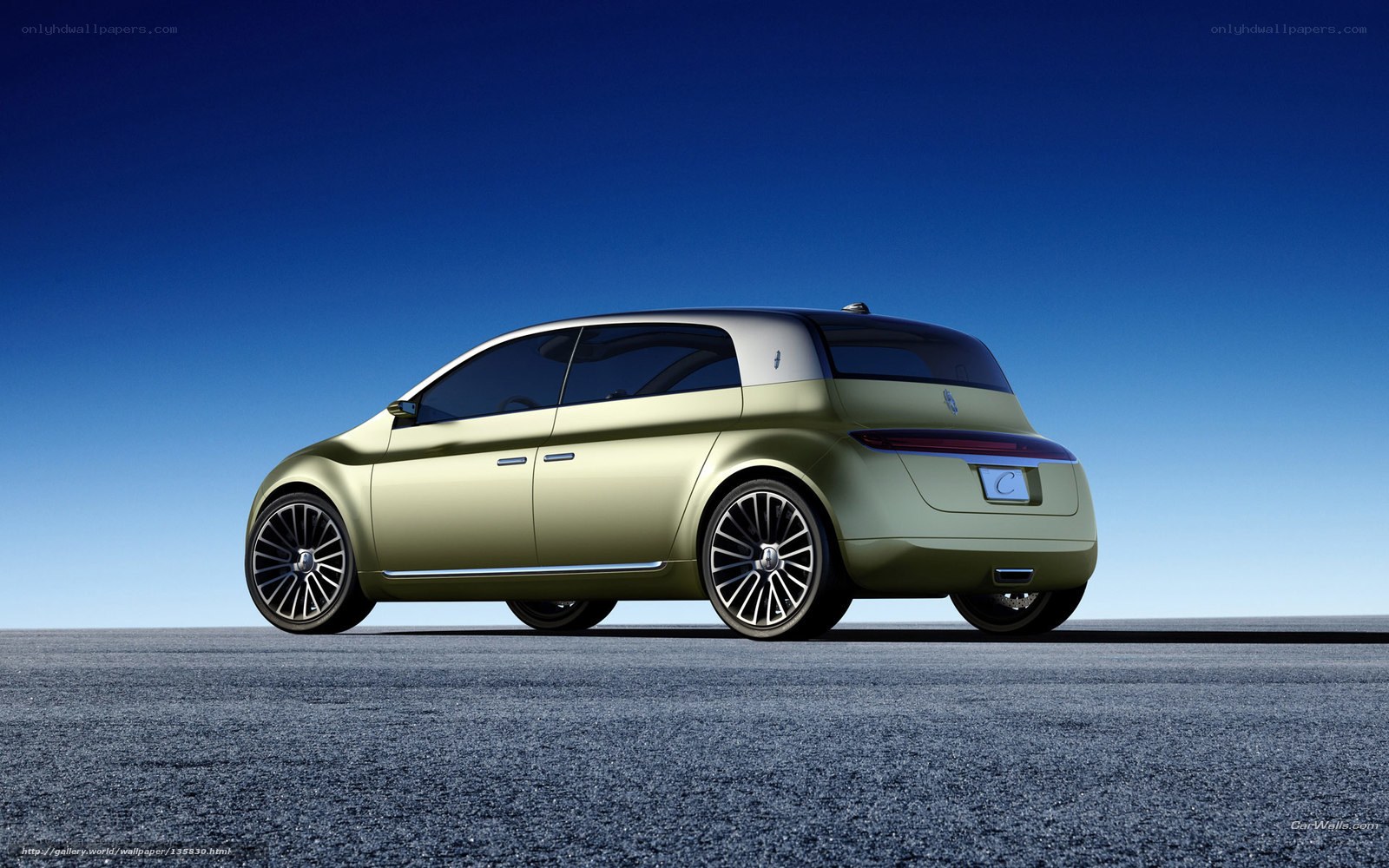 Concept car on asphalt
