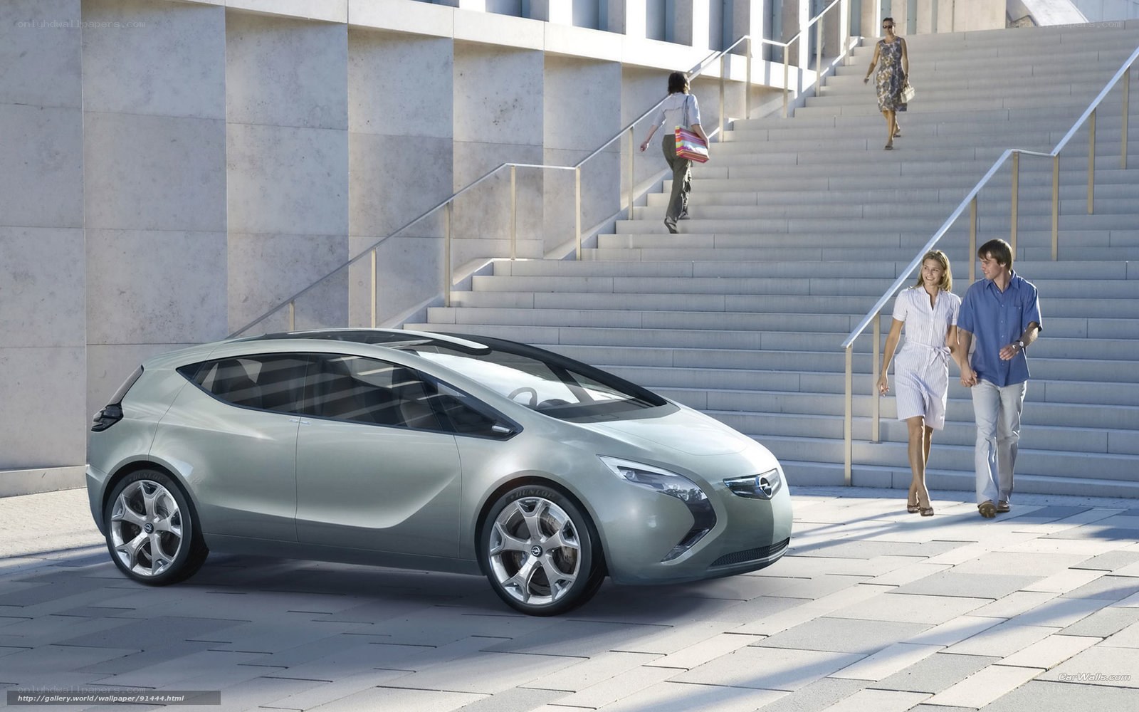 Concept car on city street