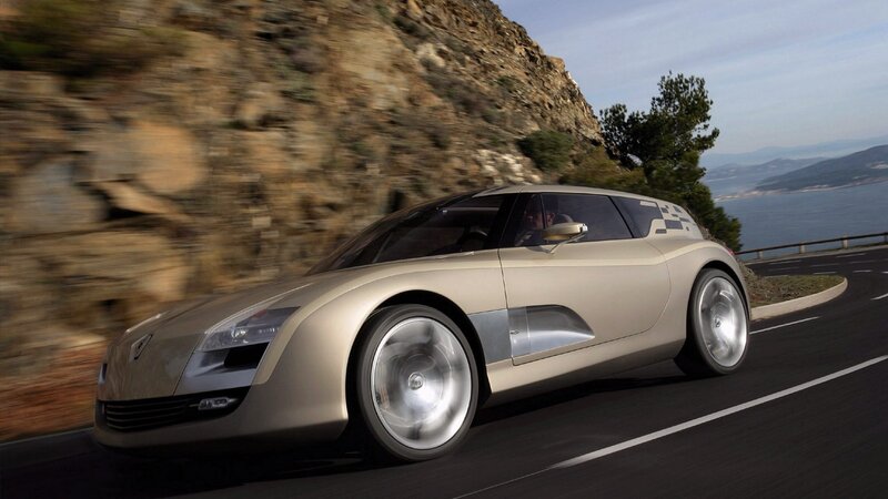 Concept car on coastal road