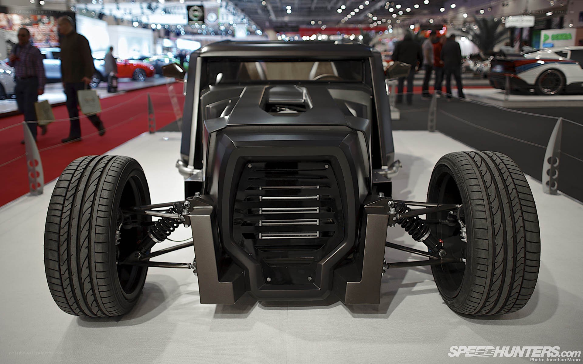 Concept car on display at auto show