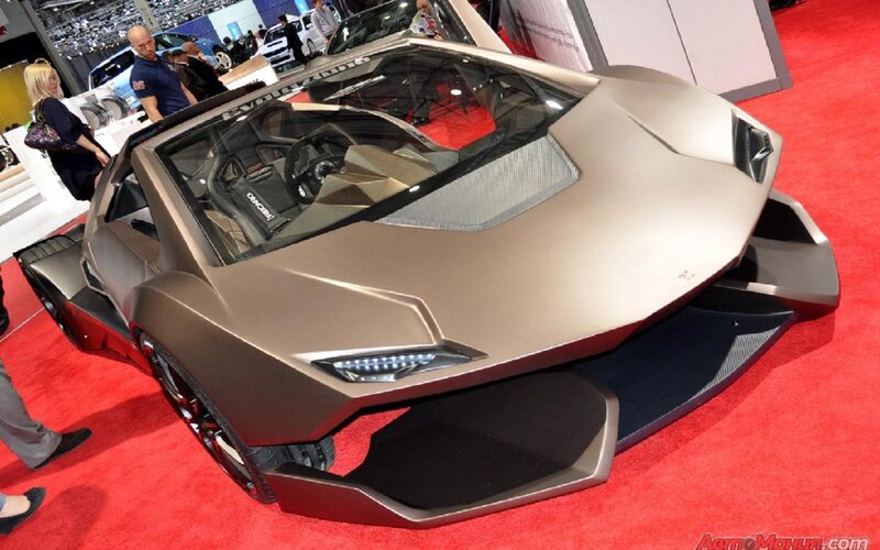 Concept Car on Display — Brown