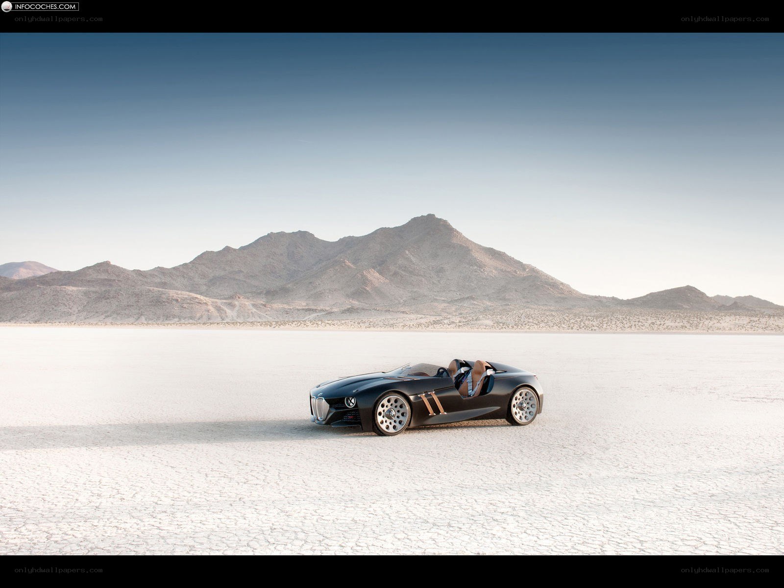 Concept car on salt flat