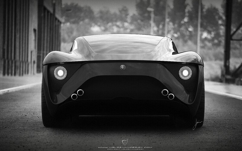 Concept Car Rear View — Black