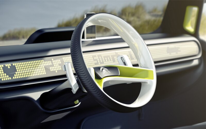 Concept car steering wheel interior