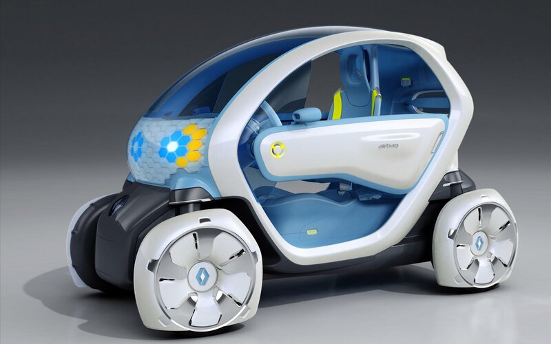 Concept Car — White, Futuristic, 3d Render