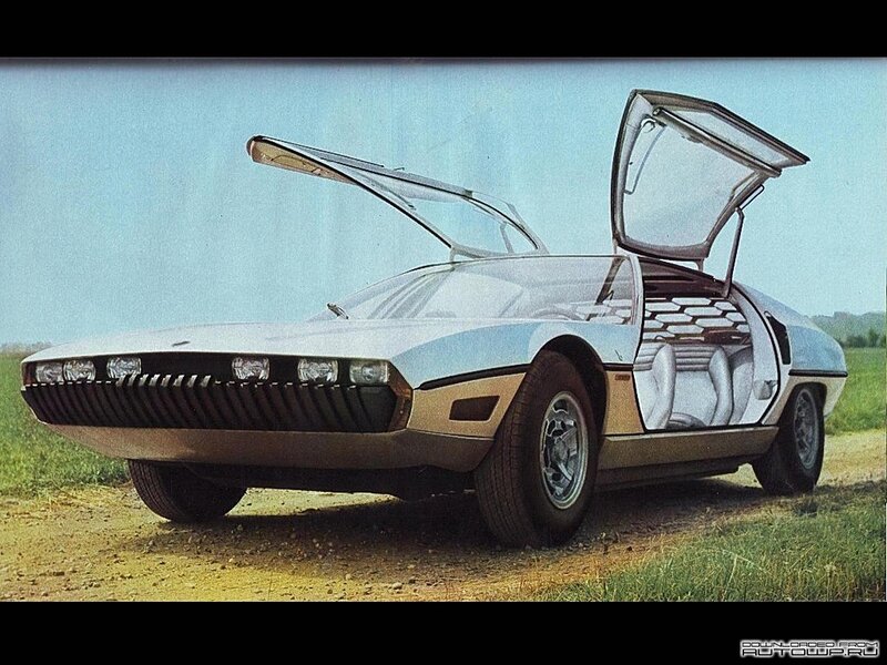 Concept Car with Gullwing Doors — Silver