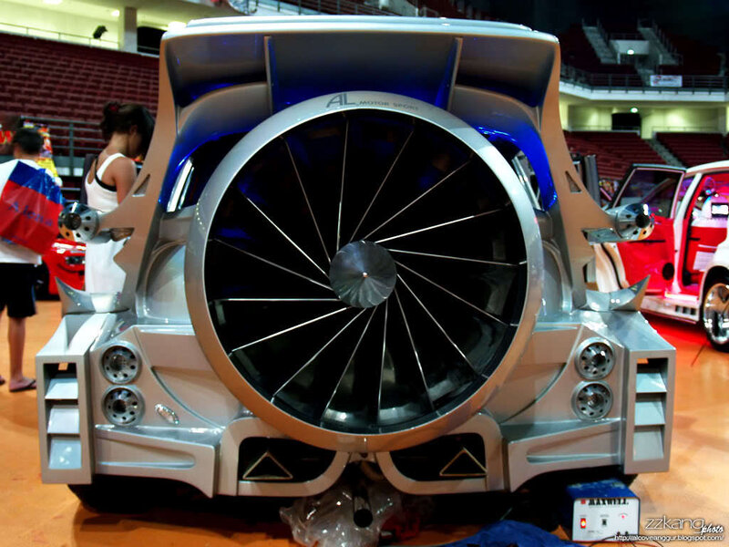 Concept car with jet engine