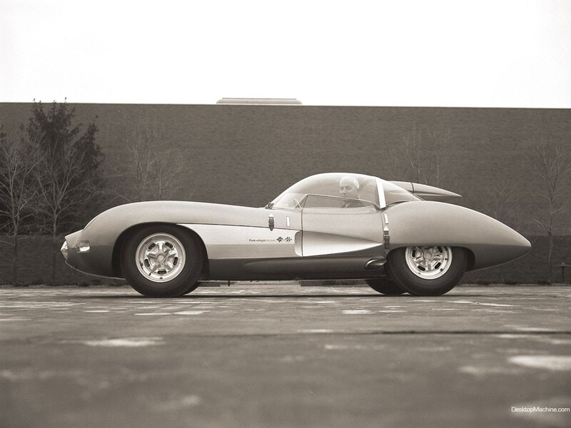 Concept car with man inside