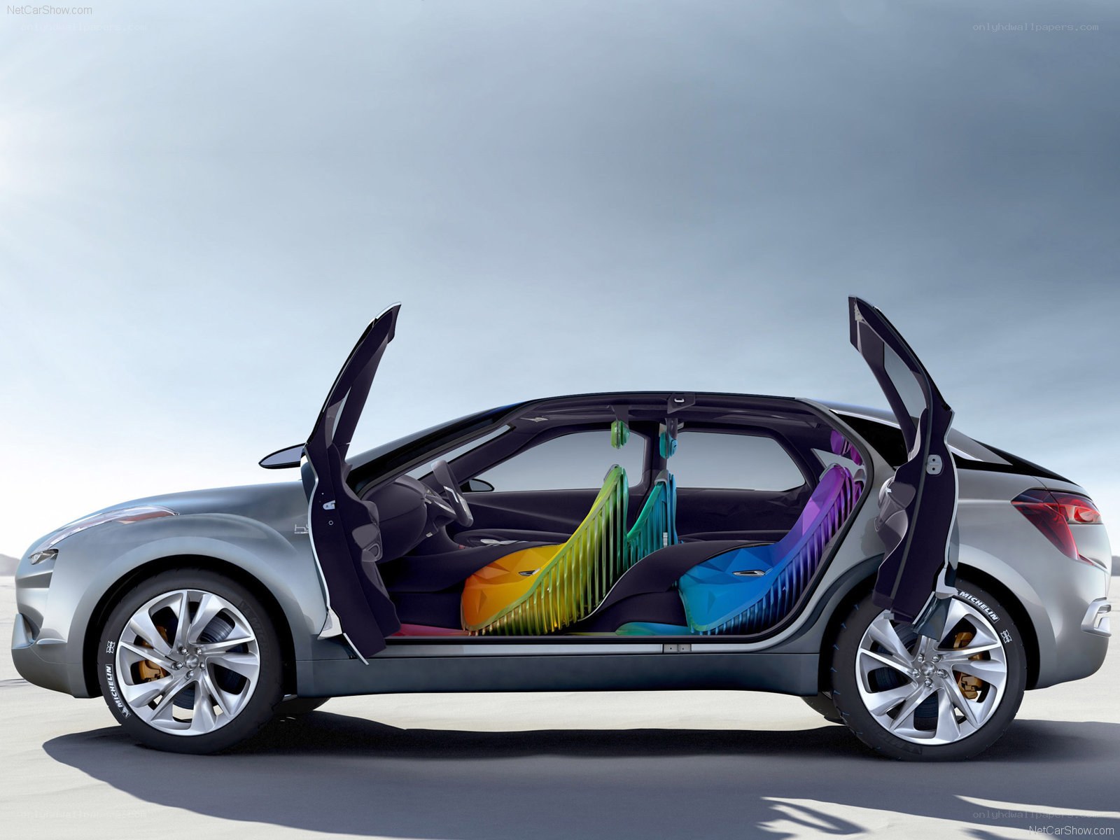 Concept car with open doors