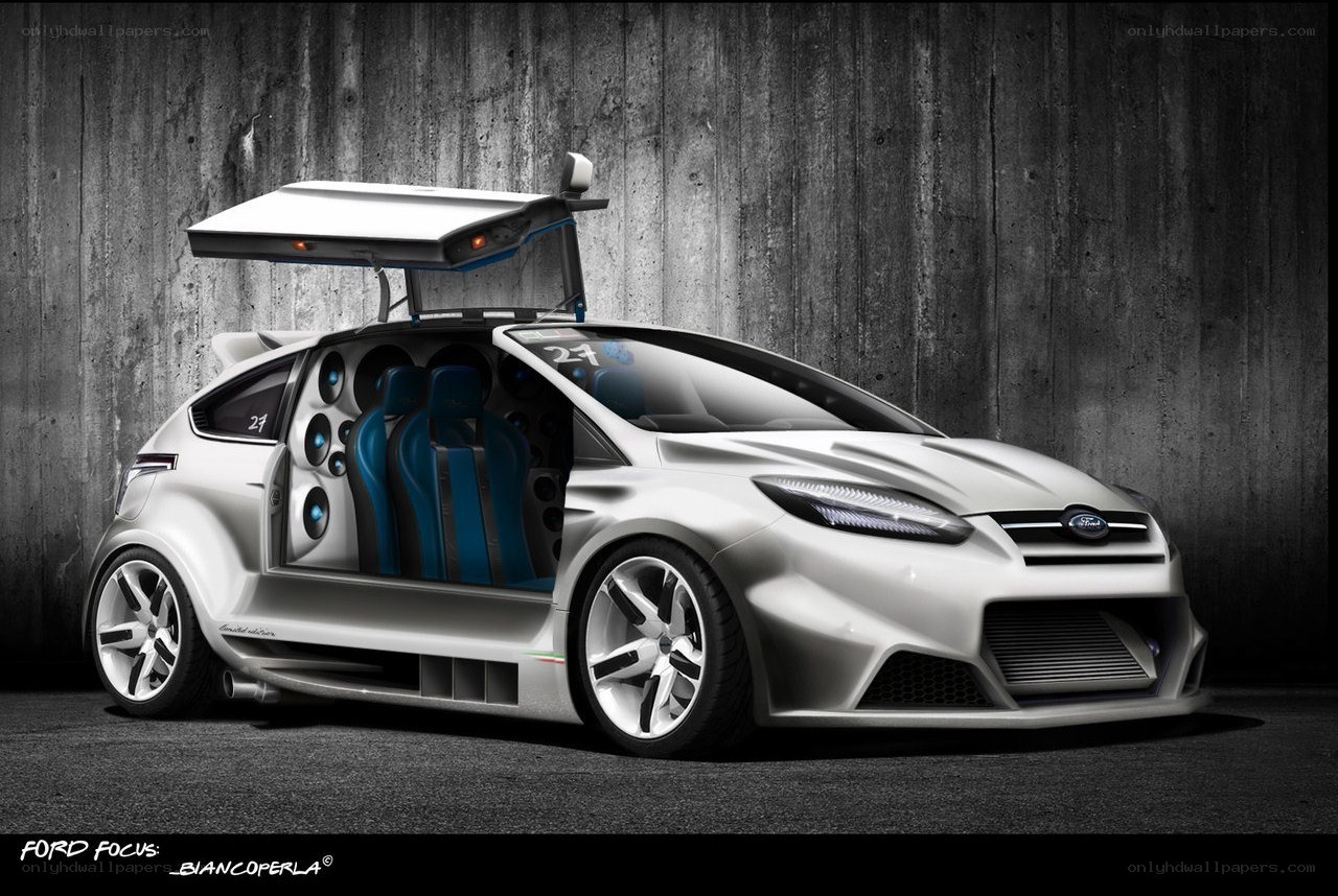 Concept car with open doors