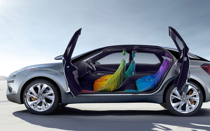 concept car with open doors