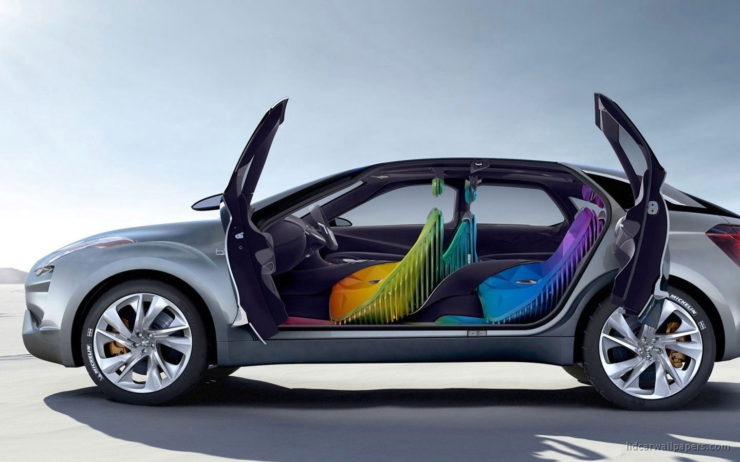 concept car with open doors