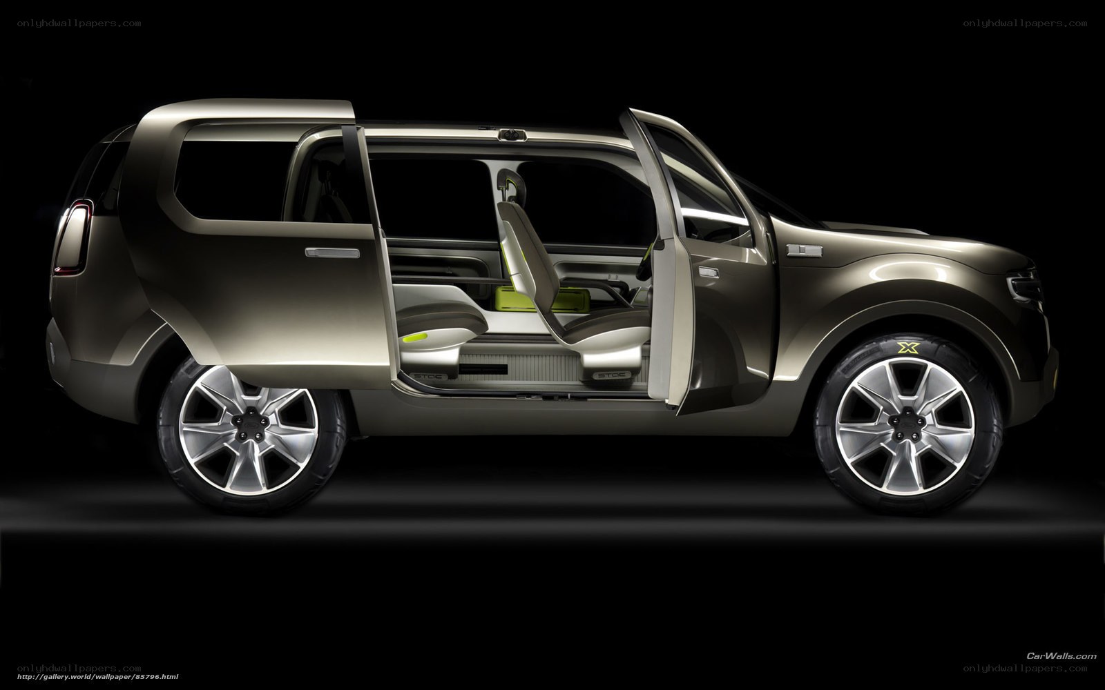 concept car with open doors