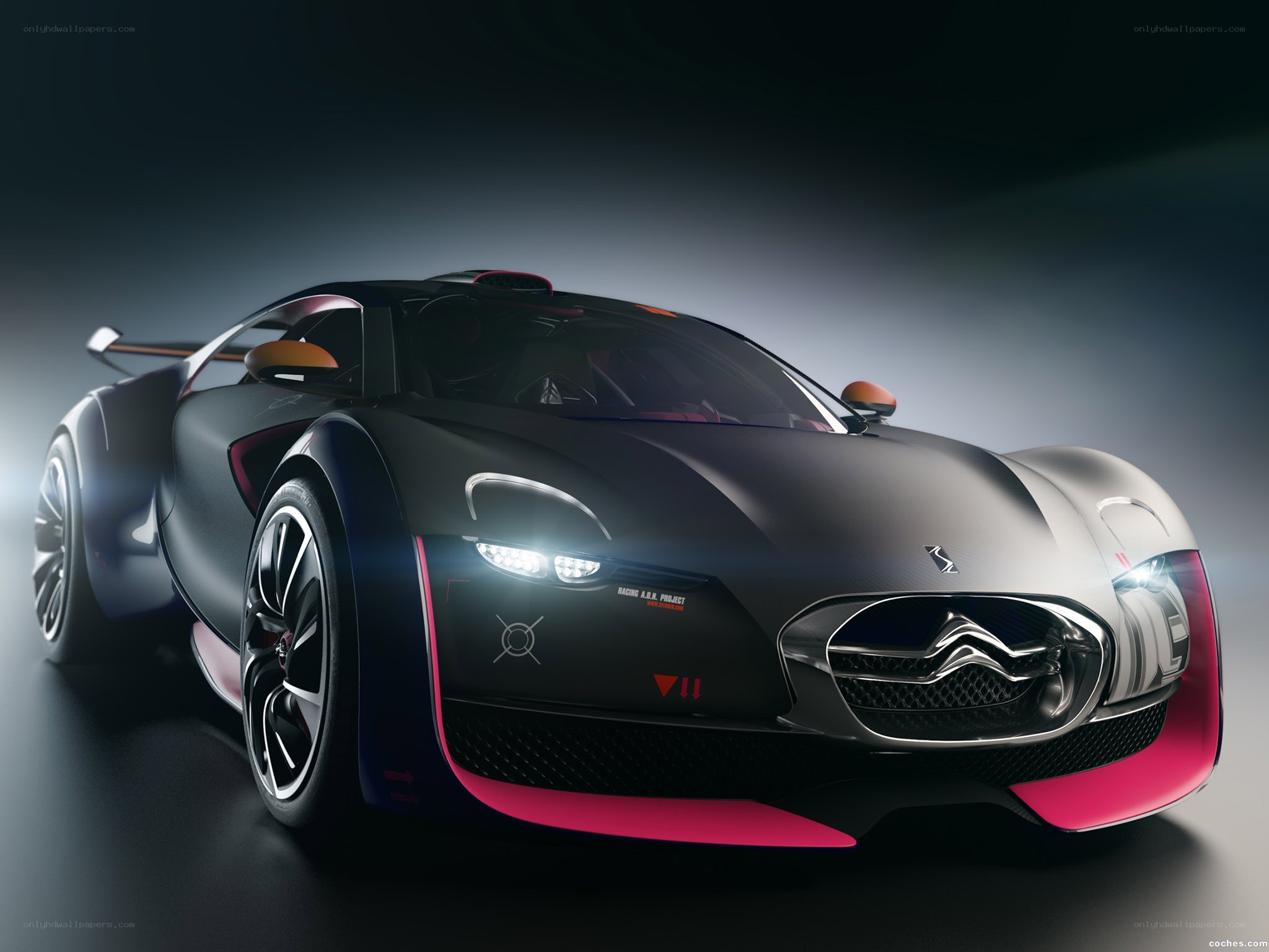 Concept car with pink accents