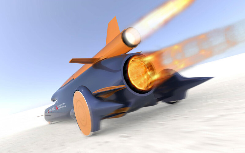Concept car with rocket engine