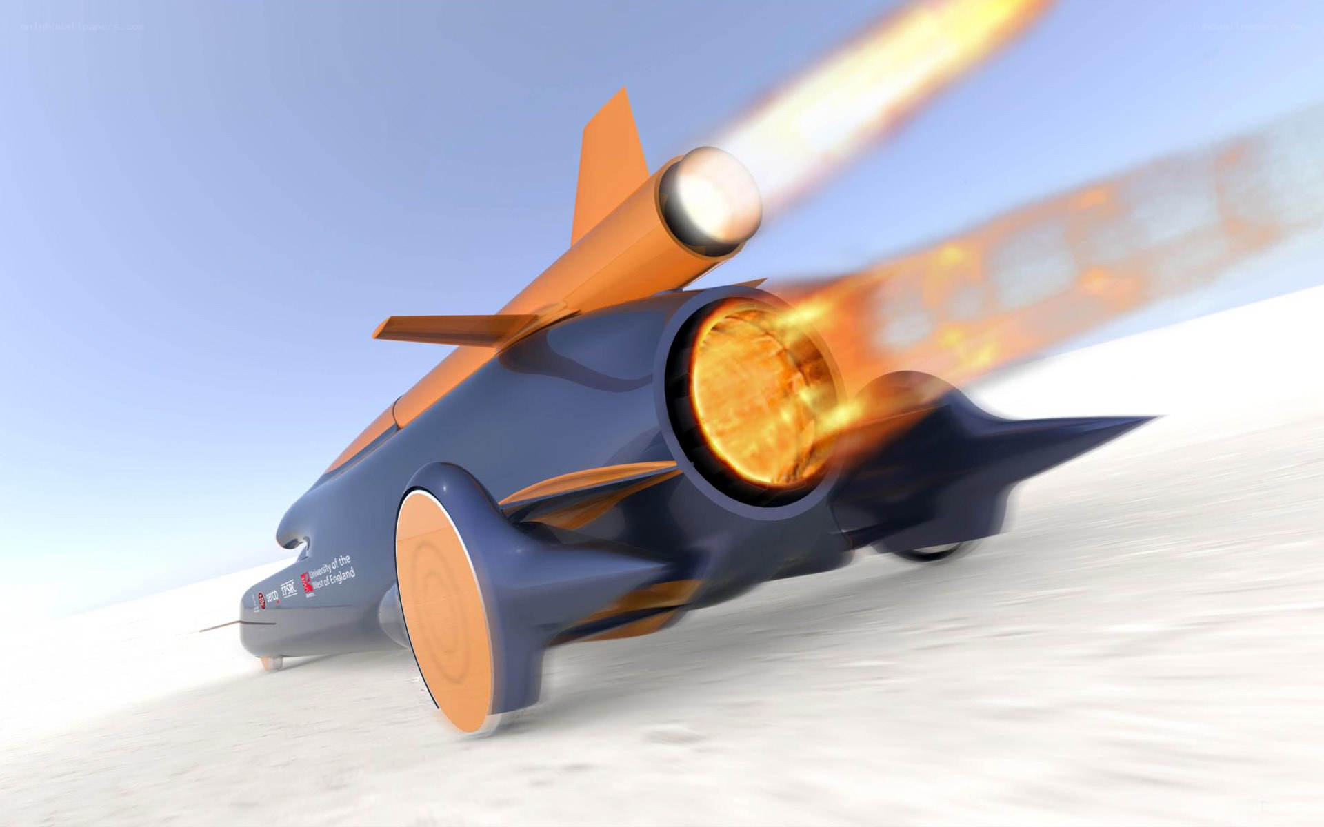 Concept car with rocket engine