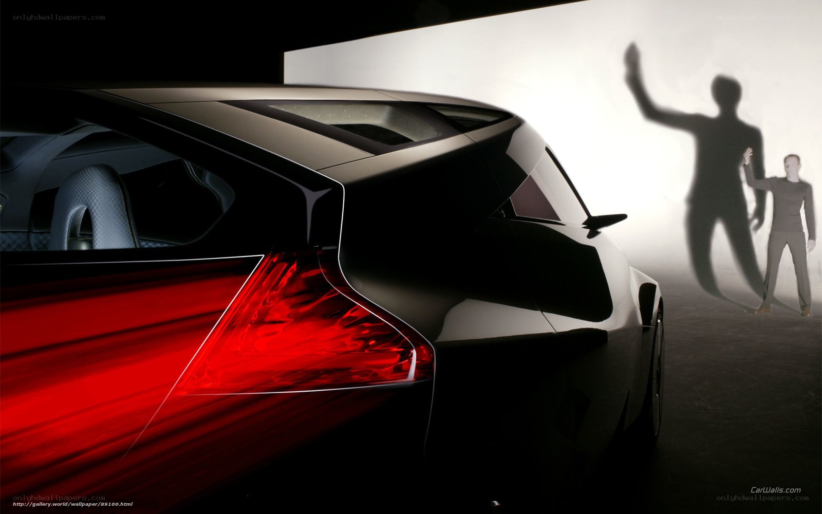 Concept car with shadow projection