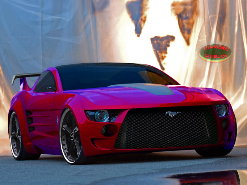 Concept car with vibrant paint